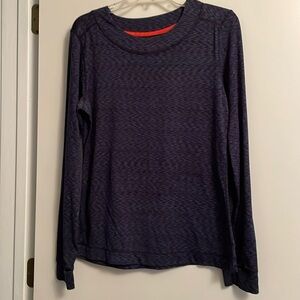 Cuddl DUDS L flex fit heathered purple long sleeve base layer weekend lazy